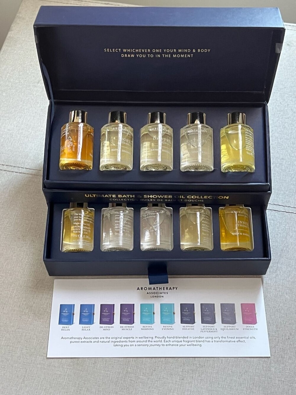 Aromatherapy Associates Ultimate Bath & Shower Oil Collection 10 x 9ml NIB